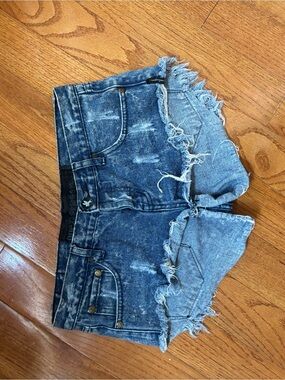One Teaspoon Distressed Denim Shorts